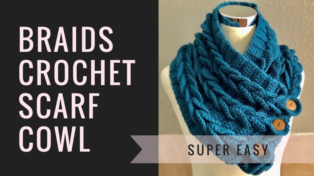 Picture of: Braids Crochet Scarf Cowl – Easy Perfect for Beginners