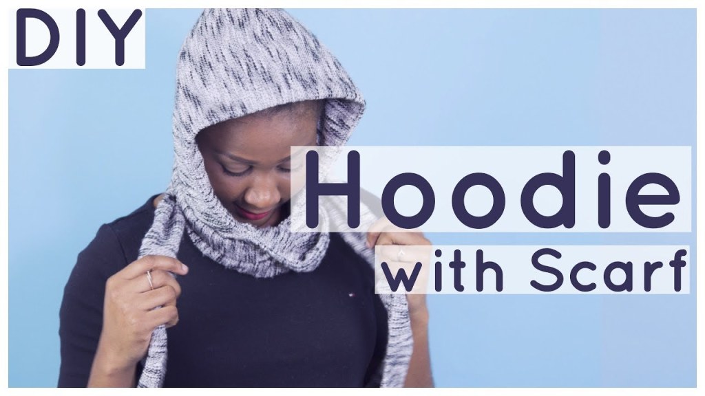 Picture of: DIY Hoodie with Scarf Attached
