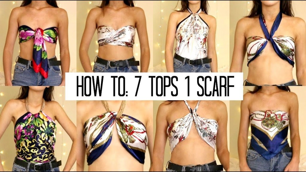Picture of: DIY SUMMER TOPS WITH A SCARF (they literally take  minute)