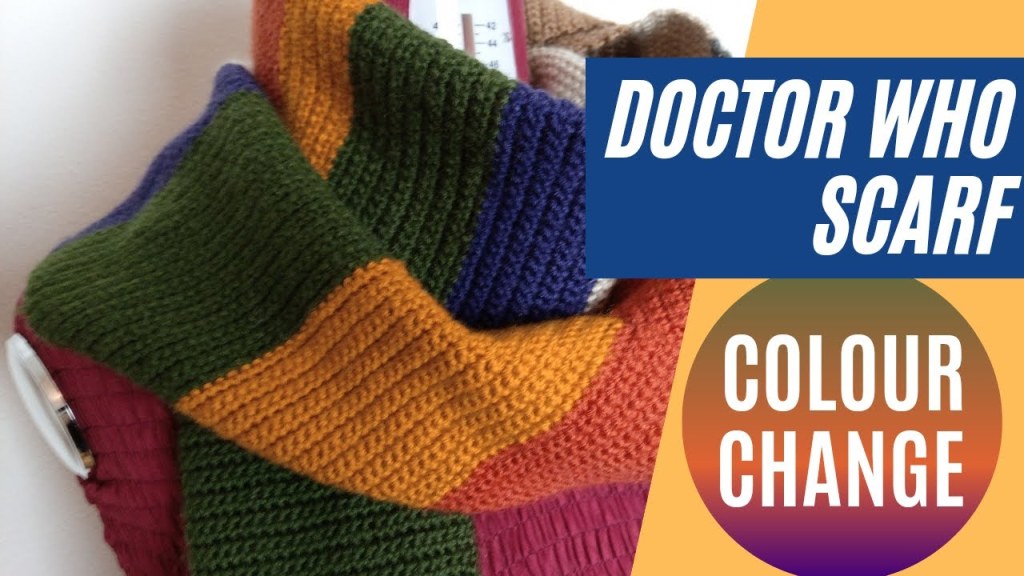 Picture of: Doctor who scarf crochet tutorial – colour change