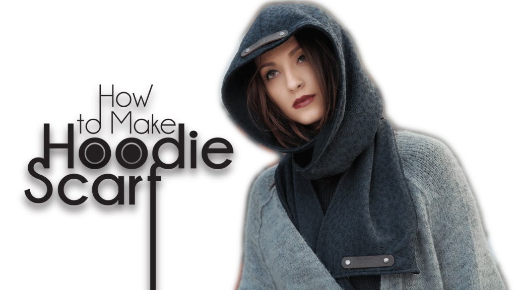 Picture of: Easy DIY Sew From Scratch  Hoodie Scarf