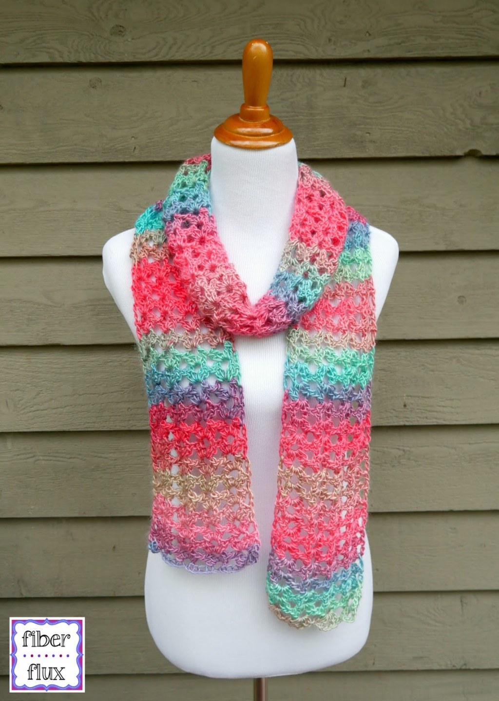 Picture of: Fiber Flux: Free Crochet PatternIsland Lace Scarf!