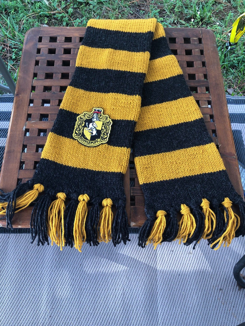 Picture of: Harry Potter Hufflepuff Scarf by mbguest on Etsy  Harry potter