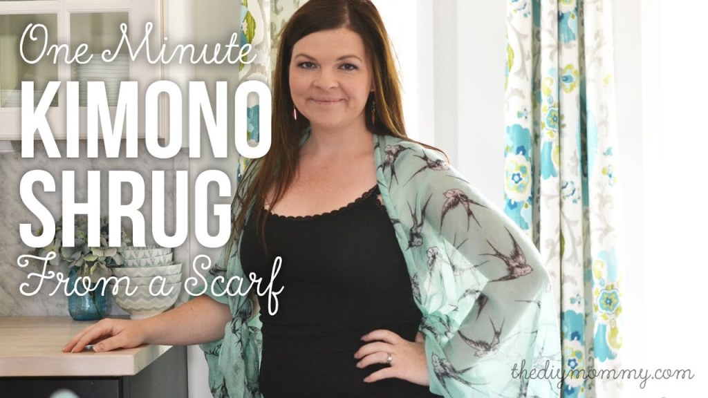 Picture of: How to Make a Kimono Shrug from a Scarf in Less Than a Minute