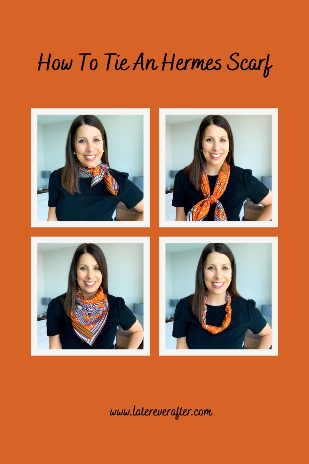 Picture of: How to Tie a Hermes Scarf  ways – Later Ever After, BlogLater