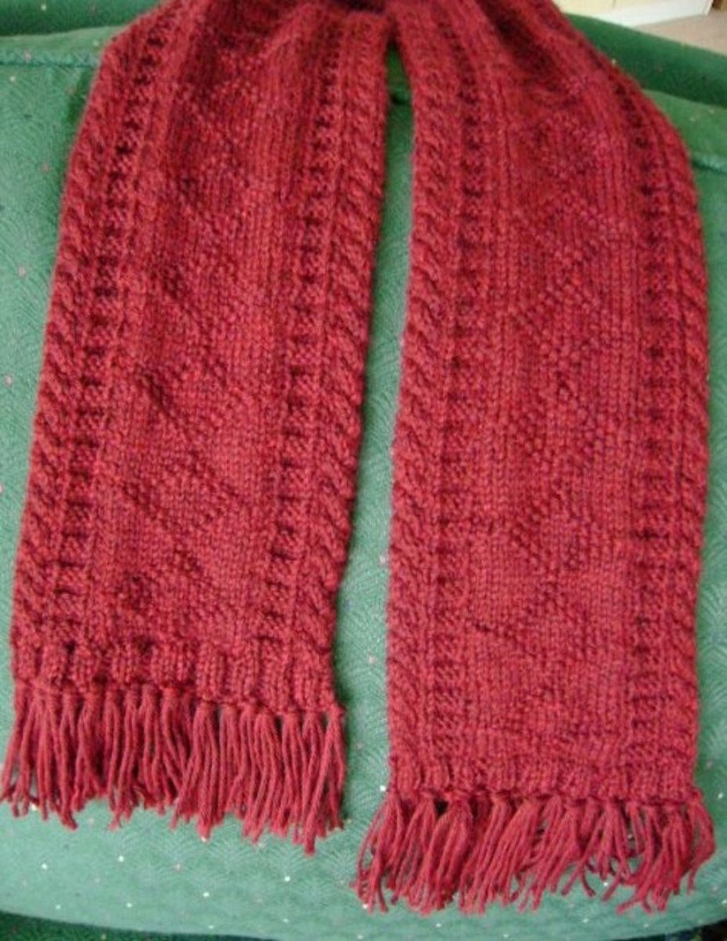 Picture of: Knitting Hints: How to Make and Attach Fringe Tassels to a Scarf