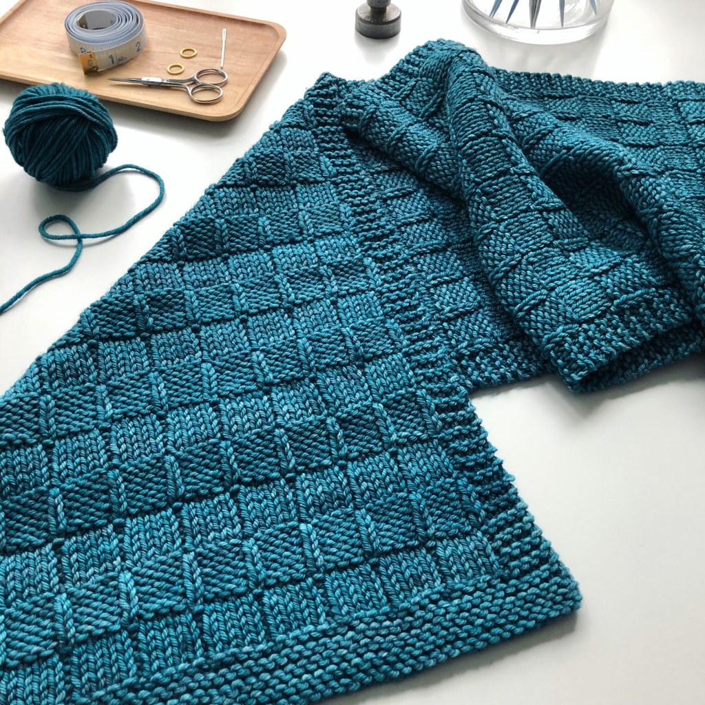 Picture of: Reversible Scarf Knitting Pattern for Worsted Yarn – Room with a View Scarf  and Wrap — Fifty Four Ten Studio