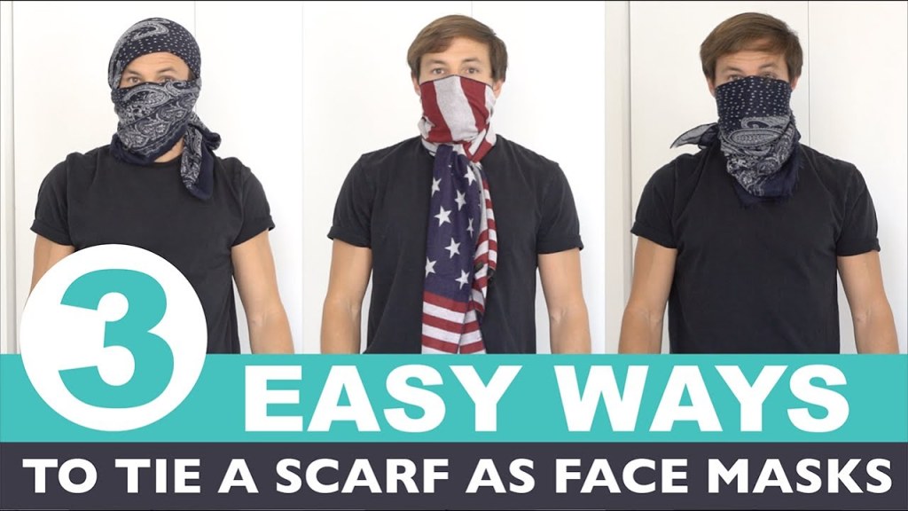 Picture of: Ways to Tie a Face Mask Using a Scarf for Men: How to Protect Face, Neck  and Hair Using Scarves