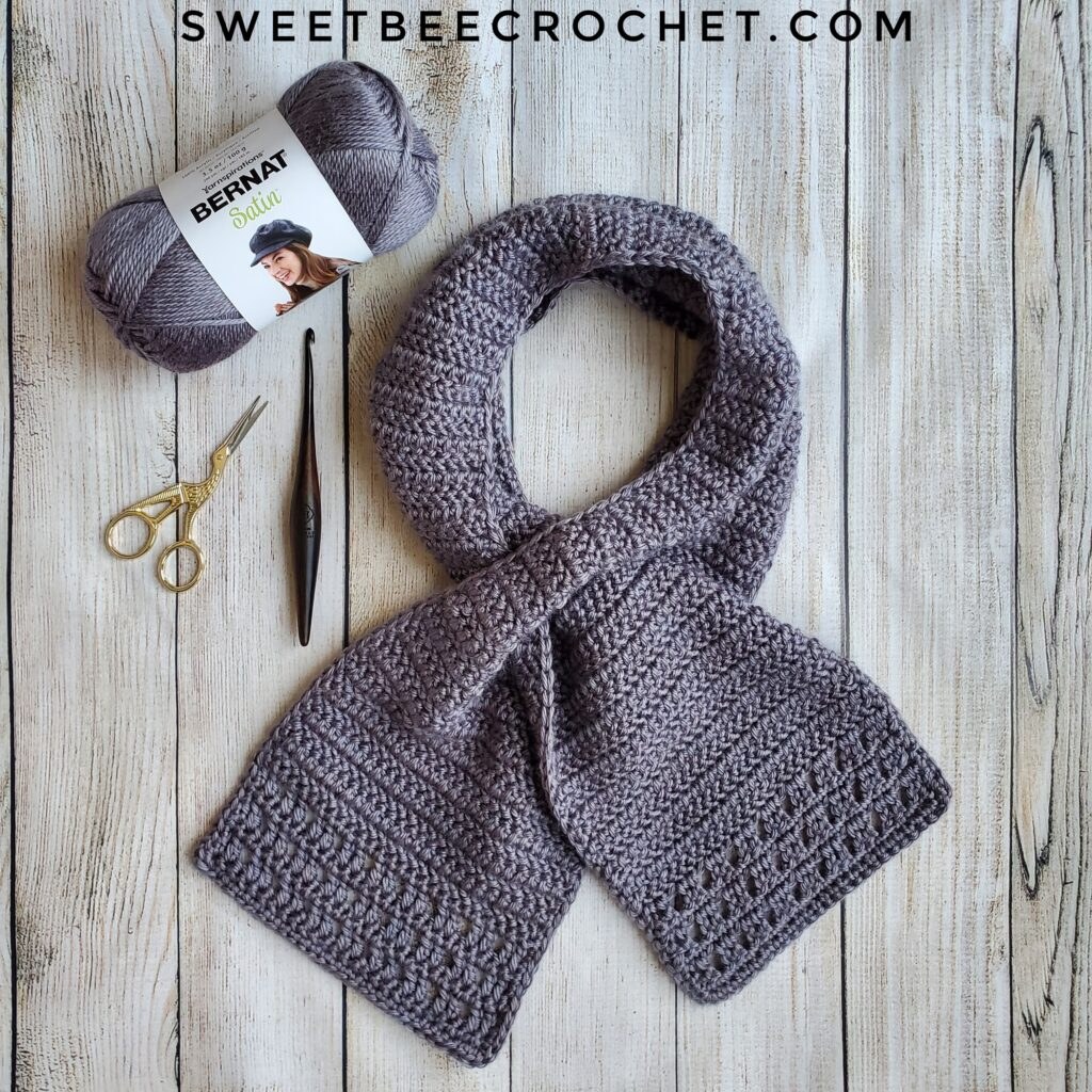 Picture of: Winter Winds Keyhole Scarf – Free Crochet Pattern – Sweet Bee Crochet